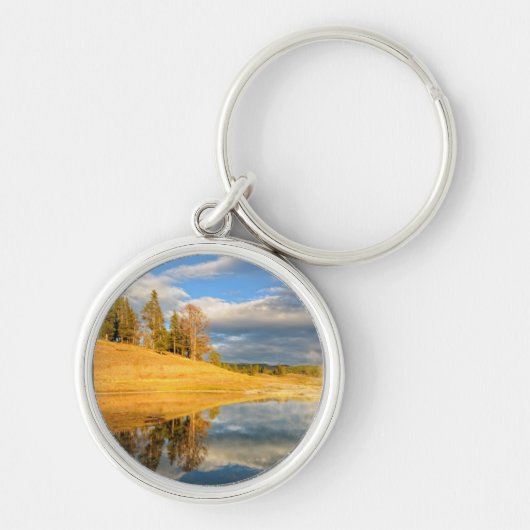 Landschap van Yellowstone Sleutelhanger (Voorkant)
