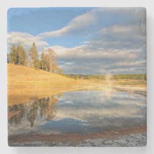 Landschap van Yellowstone Stenen Onderzetter