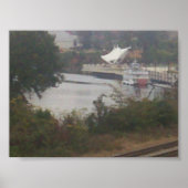 landschap, veerboot met een object poster (Voorkant)