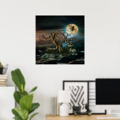 Landschap Vegvisir Tree Moon Poster (Thuiskantoor)