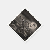 Landschap Vegvisir Tree Moon - sepia Servet (Hoek)