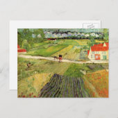 Landschap, vervoer en trein door Vincent van Gogh Briefkaart (Voorkant / Achterkant)