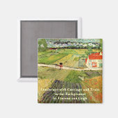 Landschap, vervoer en trein door Vincent van Gogh Magneet (Voorkant / Achterkant)