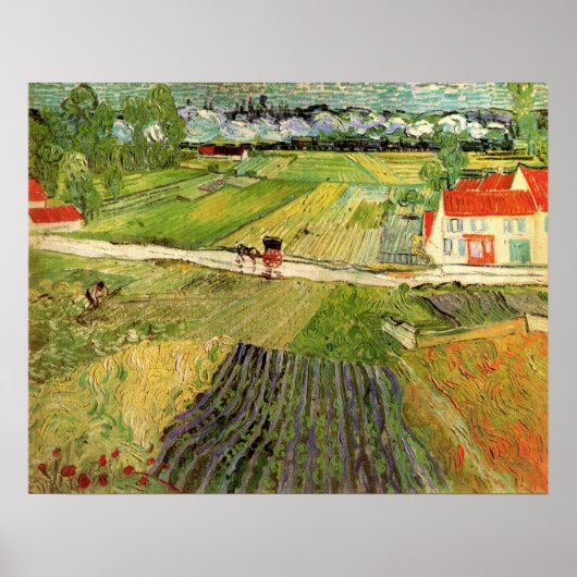 Landschap, vervoer en trein door Vincent van Gogh Poster (Voorkant)