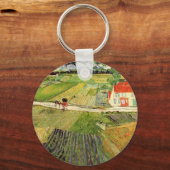 Landschap, vervoer en trein door Vincent van Gogh Sleutelhanger (Voorkant)