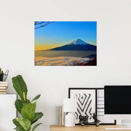 Landschap Volcano Fuji Poster (Thuiskantoor)