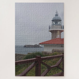 Landschap Vuurtoren in Suances Cantabria Spanje Legpuzzel