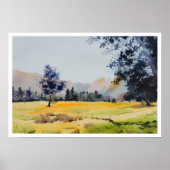 Landschap waterverf schilderij poster (Voorkant)
