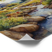 Landschap Waterverf Wall Art Poster (Hoek)