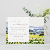 Landschap Weddenschap tussen de Waterverf van Napa Bedankkaart (Staand voorkant)