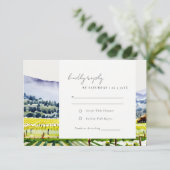 Landschap Weddenschap tussen de Waterverf van Napa RSVP Kaartje (Staand voorkant)