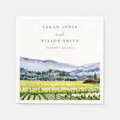 Landschap Weddenschap tussen de Waterverf van Napa Servet (Voorkant)