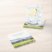 Landschap Weddenschap tussen de Waterverf van Napa Vierkante Kartonnen Onderzetter (Insitu)