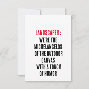 Landschap Wij zijn de Michelangelos van het buiten Bedankkaart