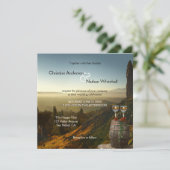 Landschap Wijn Wine Wineyard Winery Wedding Invita Kaart (Staand voorkant)