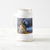 Landschap Windmill Beer Stein Bierpul (Voorkant links)