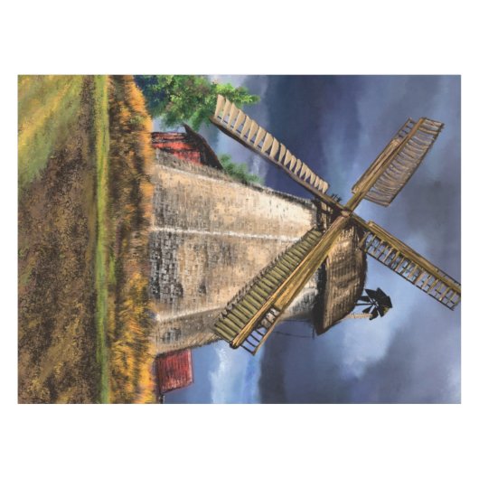 Landschap Windmill Tablecloth Painting Nederland Tafelkleed (Voorkant (Horizontaal))