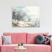Landschap: Winter Canvas Afdruk (Insitu (Woonkamer))