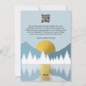 Landschap Winter Prettige feestdagen Business QR C Feestdagenkaart (Achterkant)