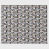 Landschap winterbos cadeaupapier (Vlak)