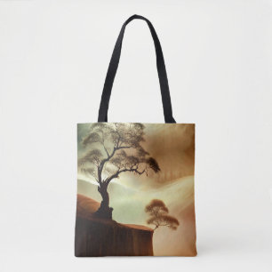 Landschap woestijnbomen draagtas