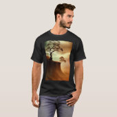 Landschap woestijnbomen t-shirt (Voorkant volledig)