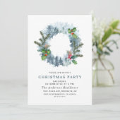 Landschap Wreater Forest Holiday Kerstparty Kaart (Staand voorkant)