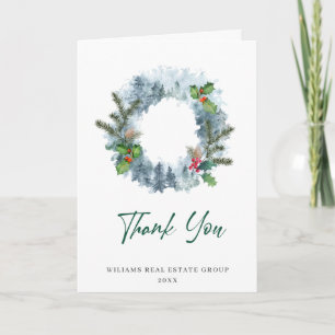 Landschap Wreath Holiday kerstgroet Bedankkaart