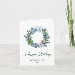 Landschap Wreath Holiday Kerstmis Berry Greeting Feestdagen Kaart