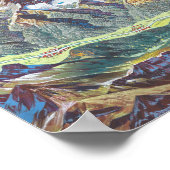 Landschap Yellowstone National Park (geen labels) Poster (Hoek)