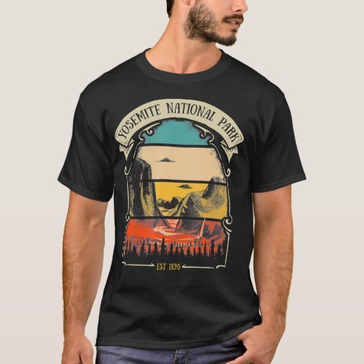 Landschap Yosemite National Park Retro Tunnel Uitz T-shirt (Voorkant)