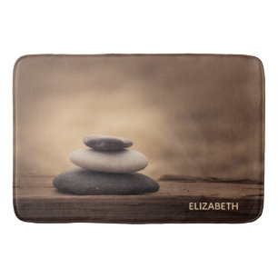 Landschap, Zen stenen bruin Badmat