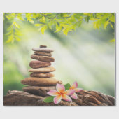 Landschap, Zen Stones, Flowers Cadeaupapier (Vlak)