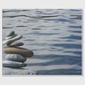 Landschap, Zen Stones, Zee Cadeaupapier (Vlak)