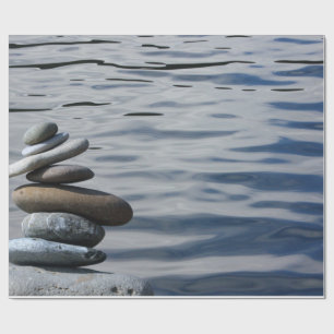Landschap, Zen Stones, Zee Cadeaupapier