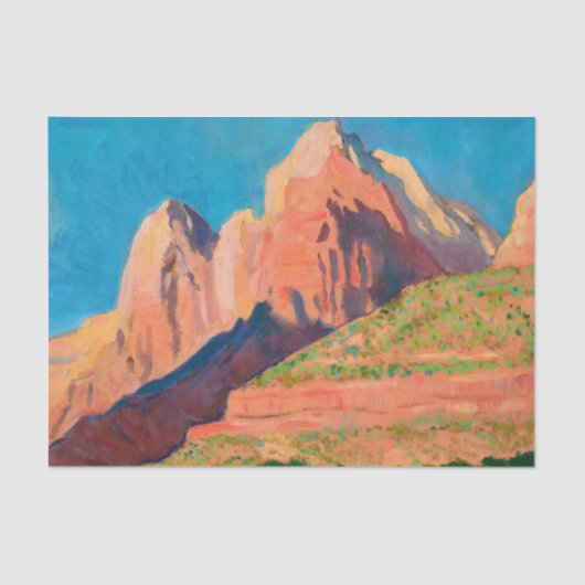 Landschap Zion National Park van Maynard Dixon Tissuepapier (Voorkant)