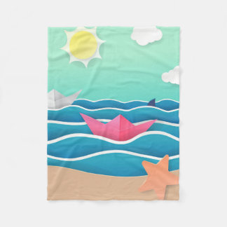 Landschap zomervakantie fleece deken