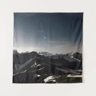 LANDSCHAPE FOTOGRAFIE VAN ZWARTE EN WITTE MOUNTAIN WANDKLEED