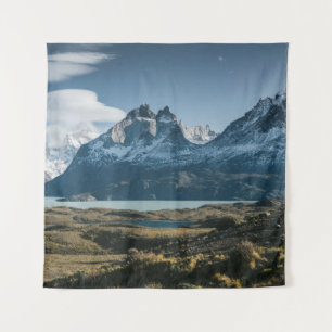 LANDSCHAPE FOTOGRAFIE VAN ZWARTE EN WITTE MOUNTAIN WANDKLEED