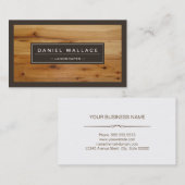 Landschaper - Classy Wood Grain look Visitekaartje (Voorkant / Achterkant)