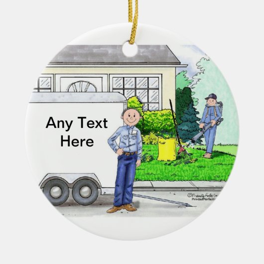 Landschaper - Male Keramisch Ornament (Voorkant)