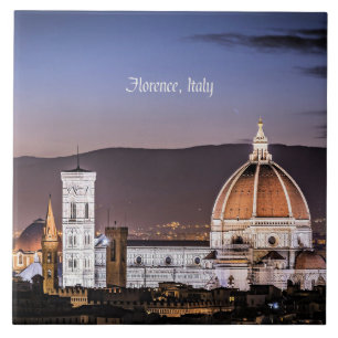 Landschapfoto van Florence, Italië Tegeltje