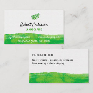 Landschappelijk ontwerp van de grasmaaiboom visitekaartje