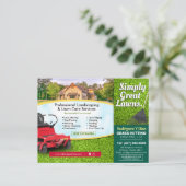 Landschappelijk ontwerp van grasgrasstrips snijbro briefkaart (Staand voorkant)