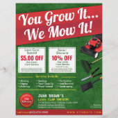 Landschappelijk ontwerp voor de grasmachine voor d flyer (Achterkant)