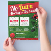 Landschappelijk ontwerp voor de grasmachine voor d flyer (Hand)