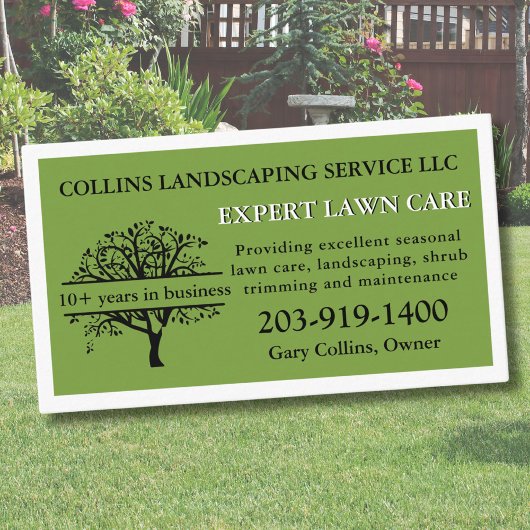 Landschappelijk ontwerp voor de graszorg visitekaartje