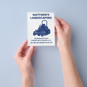 Landschappelijke grasmaaier klein flyer (Hand)