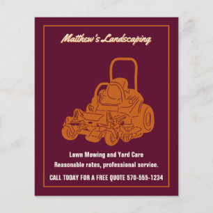 Landschappelijke grasmaaier klein flyer