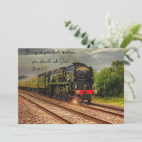 Landschappelijke Vintage Locomotief Plat Wenskaart